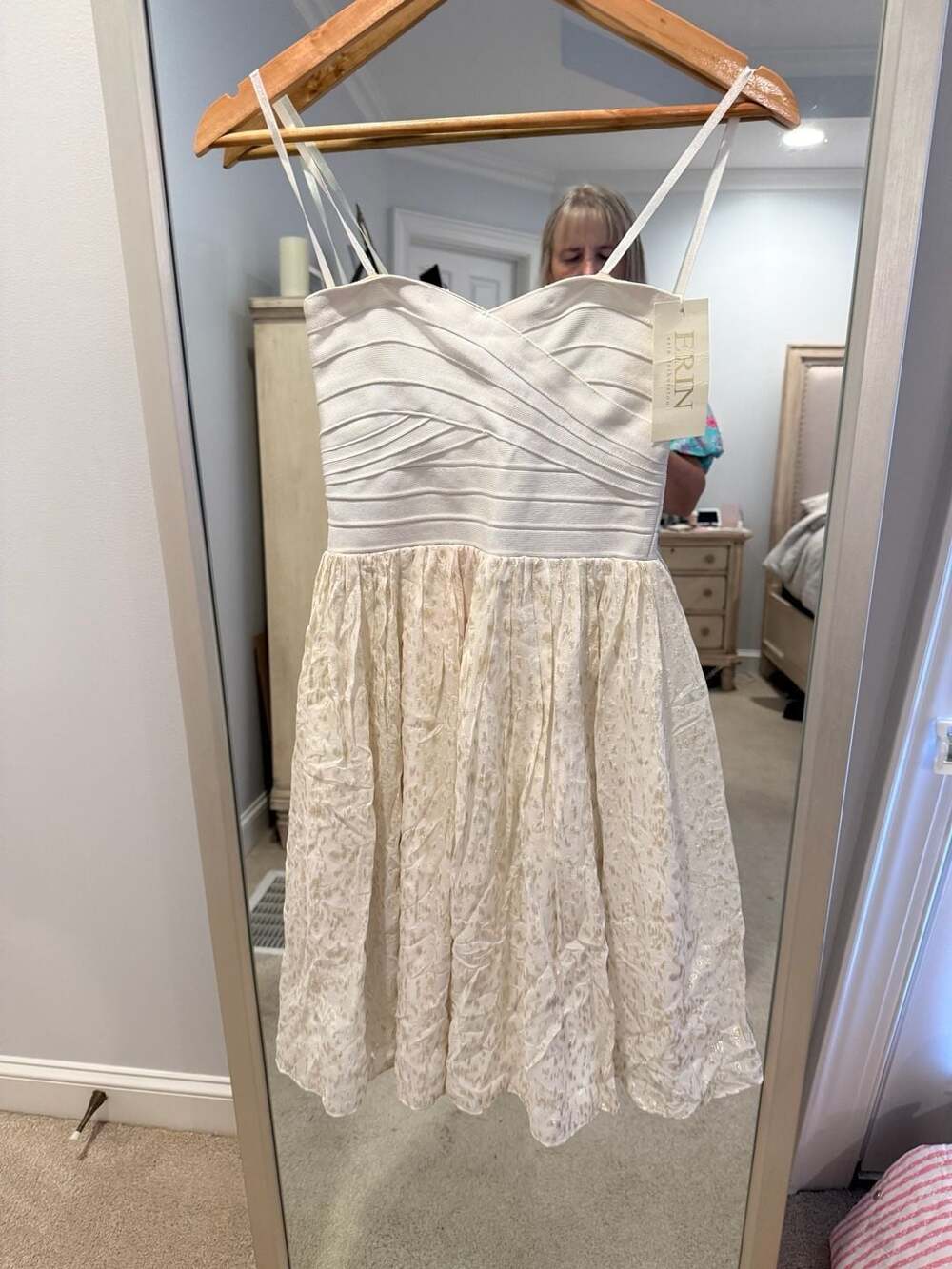 Erin by Erin Fetherston White Multi Strapless Dress